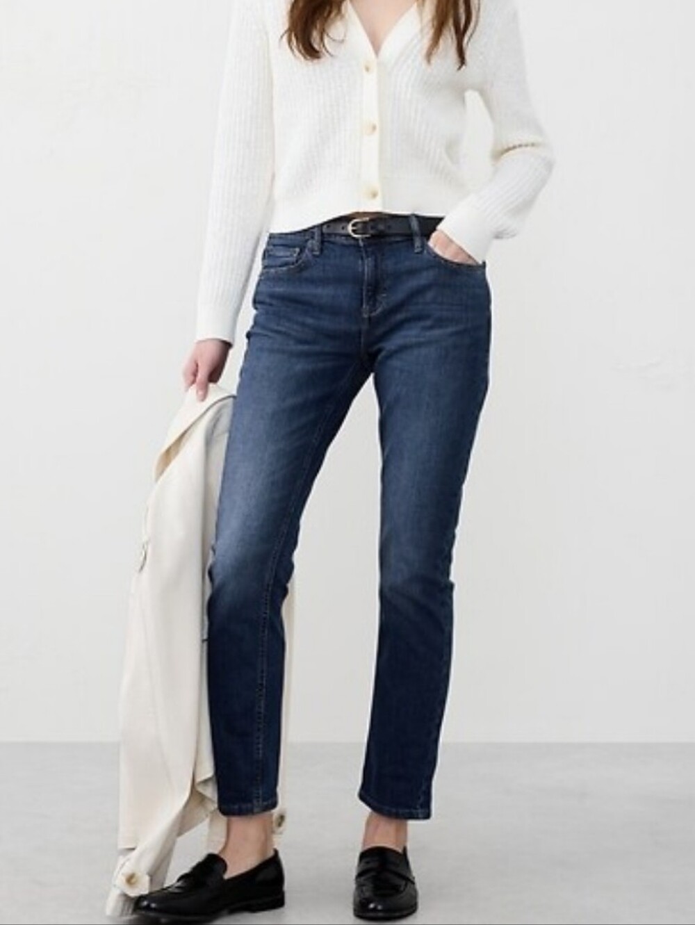 Banana Republic Factory Dark Wash Low Rise Girlfriend Jeans - Size 4/27